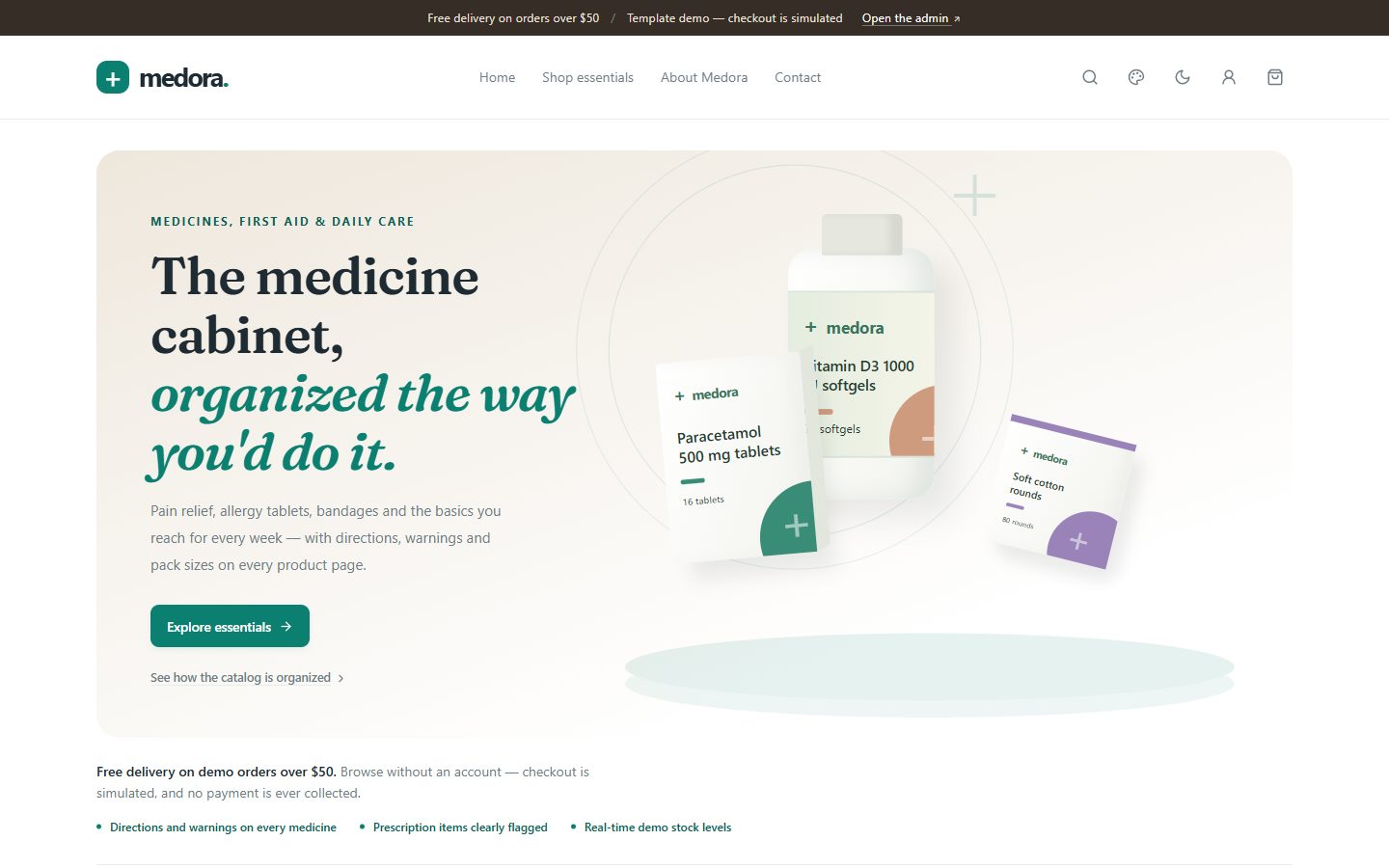 Clinical mint storefront home